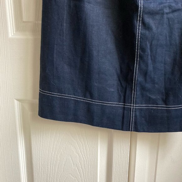 button up stretch linen skirt - Picture 7 of 8